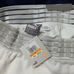 Puma fusion white jogger pants size S